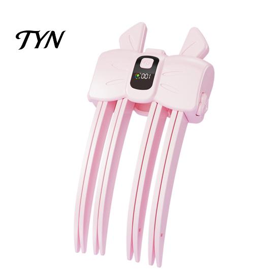 Temperature Controlled Hair Styler Heated Root Lift Clip, LCD Display Wireless Volumizing Portable Lifter 2 Adjustable Electric Styling Tool