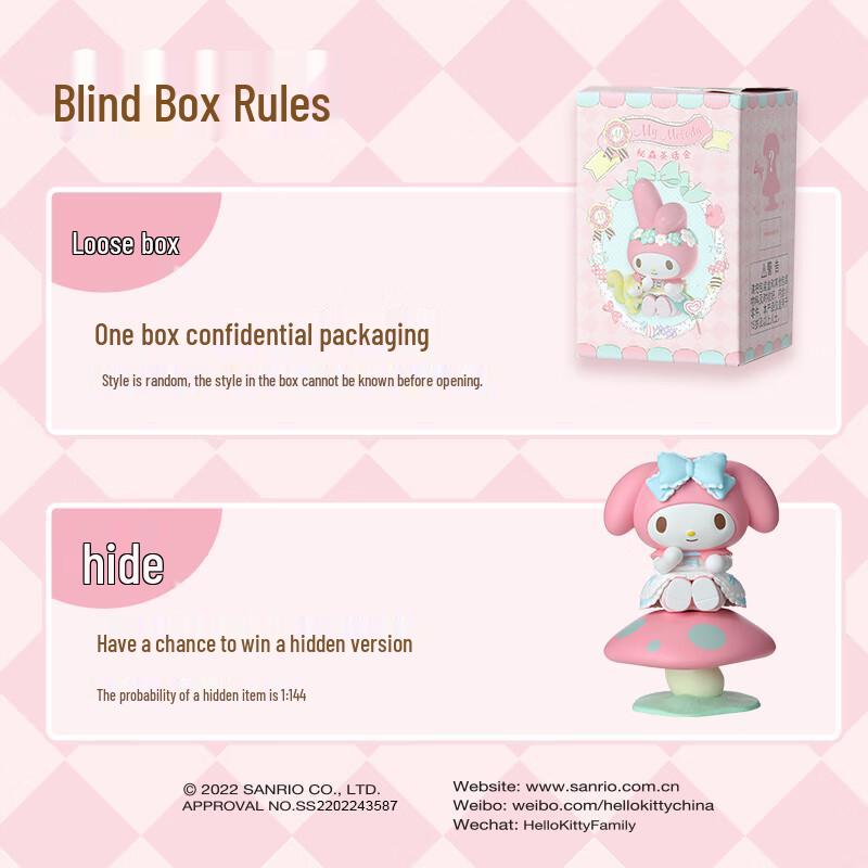 MINISO Фигурка-сюрприз My Melody 'Секретный Лес' Чайная Вечеринка
