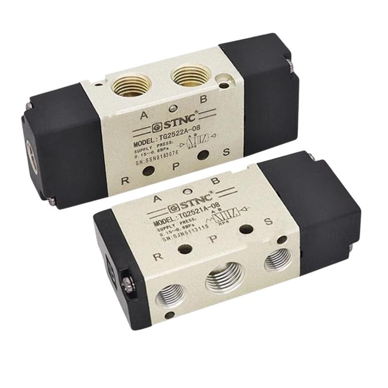 Пневмоэлектромагнитный клапан STNC 1/4" TG2522A-08 Двухпозиционный пятилинейный Клапан управления воздухом TG2511A-06 TG2521A TG2531A-10 TG2512A