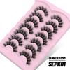 Xiaomi GROINNEYA Cat Eye Fluffy lashes Faux Mink Eyelashes Long 5/7 Pairs Fluffy Mink Lashes Dramatic Volume lashes Extension Makeup