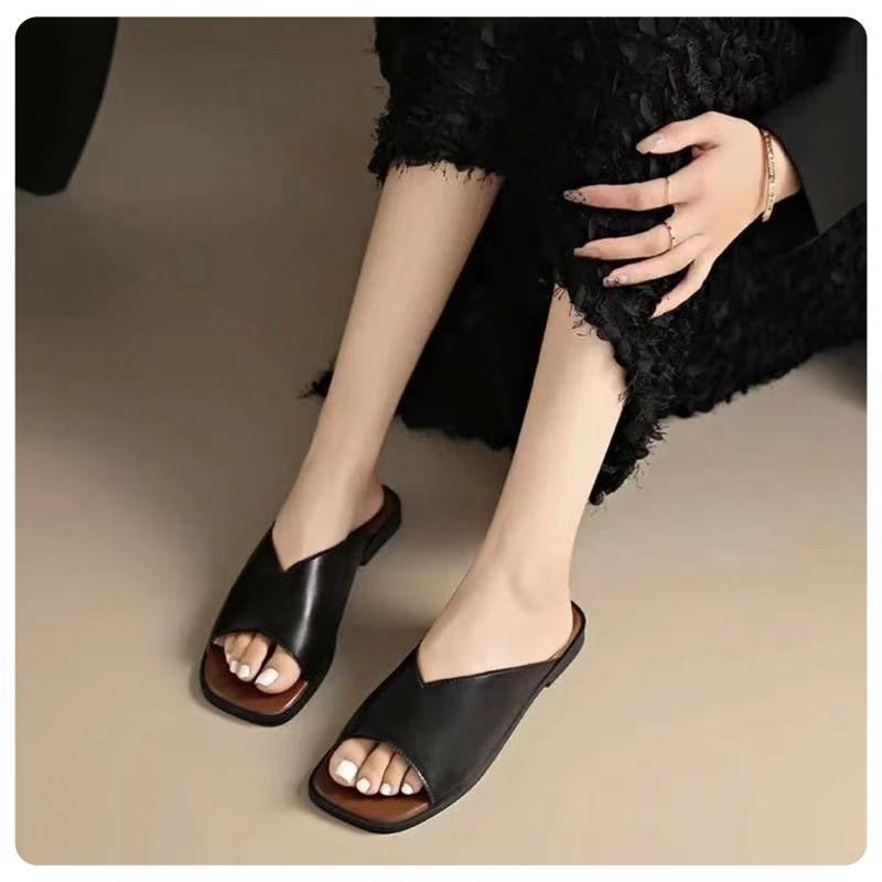Ruiwan RIWA flat bottomed new fashionable retro versatile one-piece cool slippers