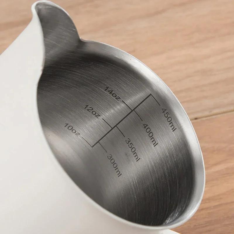 350/480/600 мл мерный кувшин для молока из нержавеющей стали чашки-цветы для эспрессо кофе чашка для латте капучино кувшины для бариста