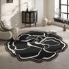 Ковер для гостиной Цветочные ковры Коврик для стула Черный Белый Роскошный домашний декор Ковер Спальня Коврики у кровати Alfombra De Salón