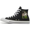 Chuck Taylor All Star Камуфляжная нашивка Ретро Высокие парусиновые кеды Унисекс Кроссовки Черный Белый 167179C