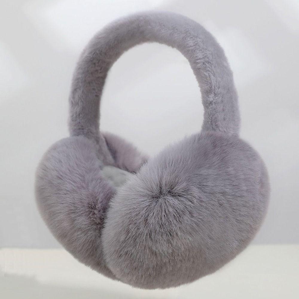 Solid Color Plush Ear Warmer Folding Ear Cover New Earflap Outdoor