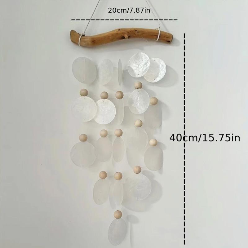 1PC DIY Seashell Air Hanging Ornaments Retro-Style Eco-Friendly Natural Boho Shell Wind Chimes Shell Wind Chime Materials