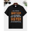 Proud Brother of Sister T-Shirt,Soft Breathable & Fade-Resistant, Classic Fit for Daily Casual Wear