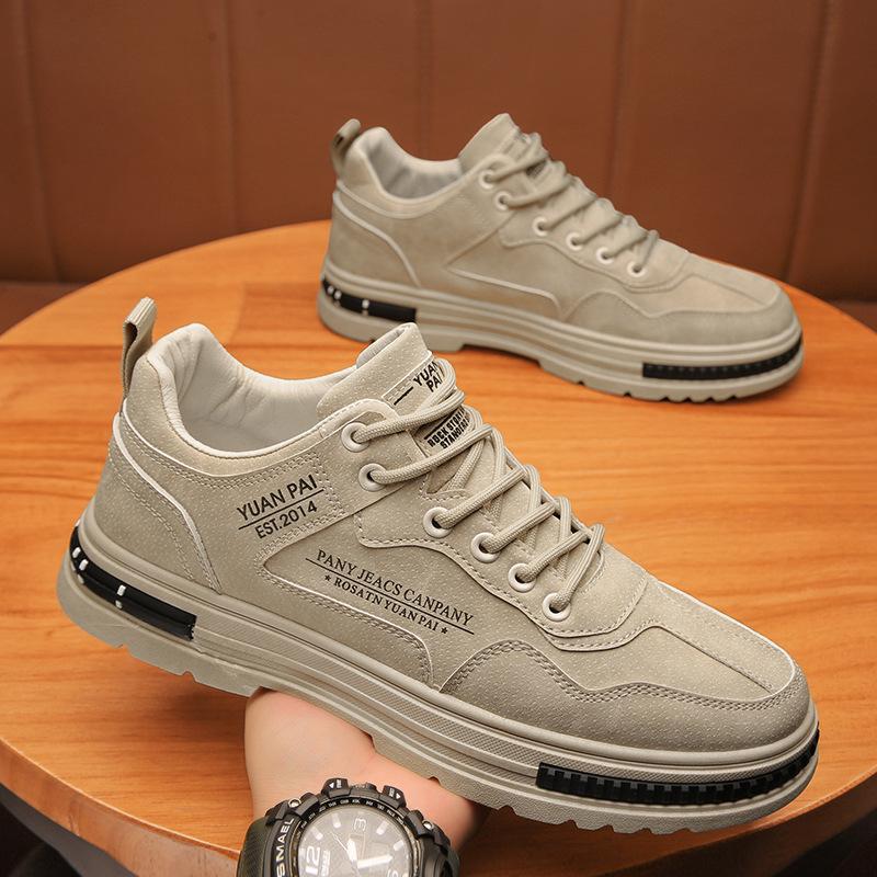 Men's Shoes Spring New Sports and Leisure Board Shoes Fashion Versatile British Style Tooling Handsome Martin Labor Insurance Tide Shoes