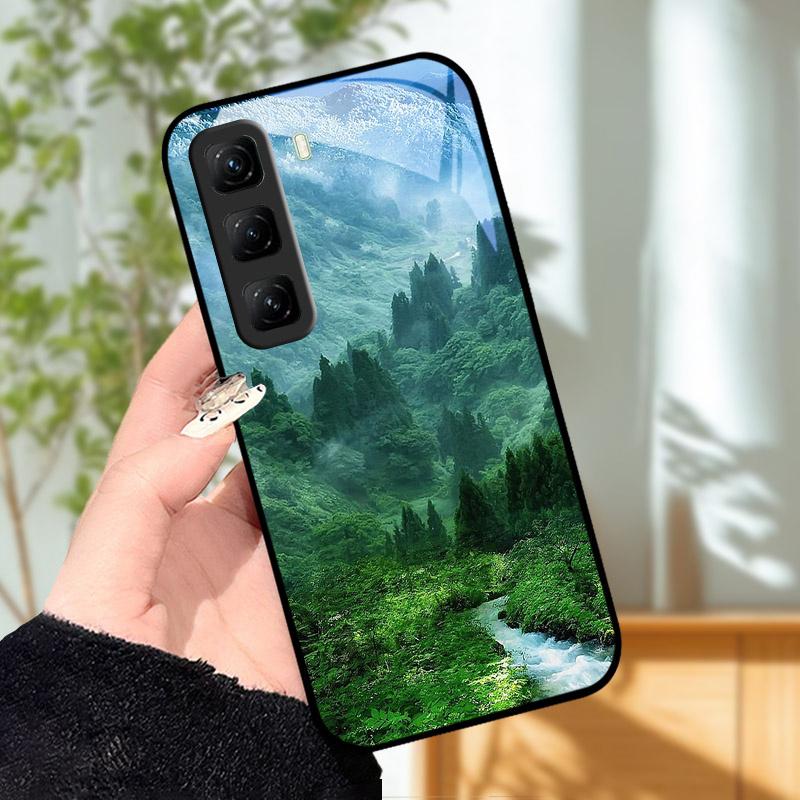 Чехол X6886 для Infinix Hot 60 60i 60Pro Pro Plus, модный и роскошный, из закаленного стекла, защитный чехол для телефона Infinix Hot60 Pro Plus.