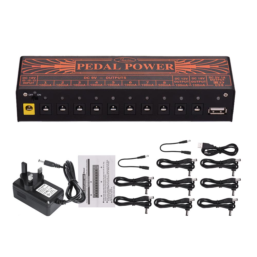 Rowin Compact Size Guitar Effect Power Supply Station 10 Isolated DC