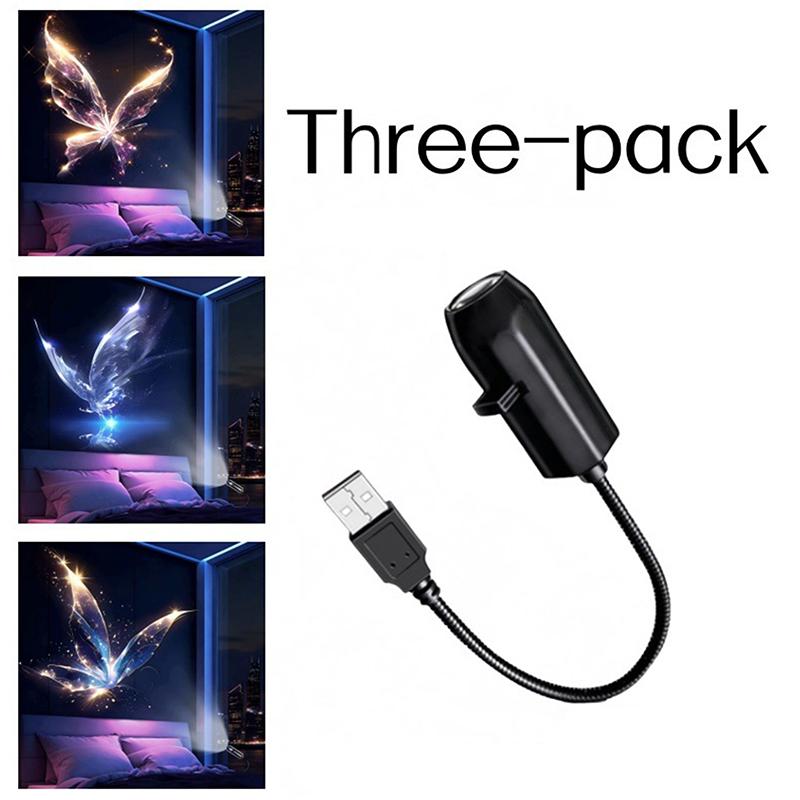 Светодиодный USB-проектор 3/6 шт. с узорами- Проектор-ночник с регулируемым изображением кита, бабочки, медузы, морской звезды - Подарок на фестиваль