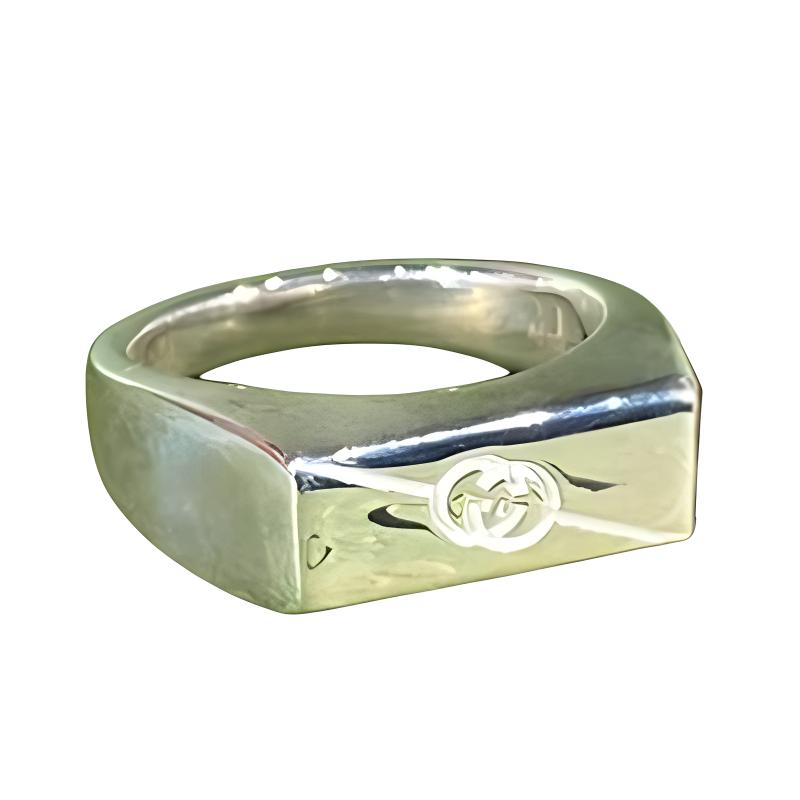 Gucci Кольца из стерлингового серебра 925 пробы Унисекс Серебряные 774038J84008106