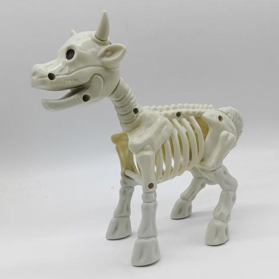 Halloween Animal Skeletons Dog Bat Frog Scorpion Spider Snake Rat Bone Skeletons for Halloween Party Haunted House Graveyard Scene Decoration