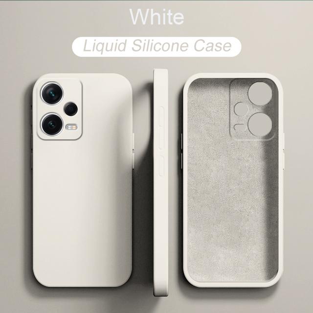 Жидкий силиконовый чехол для XiaoMi RedMi Note 12 Pro Plus Note12Pro + Note12 4G, глобальная версия Note 12Pro + 5G, мягкий чехол, принципиально