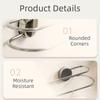 Stainless Steel Stainless Steel Towel Holder Wall Mounted Space Saving Double Bar Towel Holder No Drilling Multi Functional