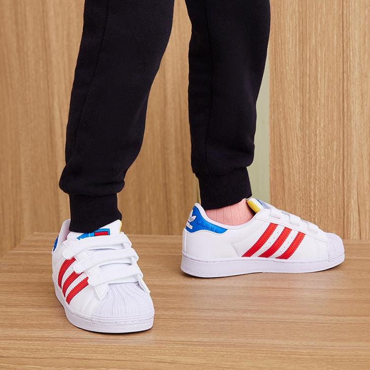 LEGO x adidas Superstar J Белые Кроссовки для Детей Облачно-Белые GV8883