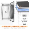 24"x20"x15" Drop in Ice Chest Ice Cooler Ice Bin Stainless Steel w/Cover