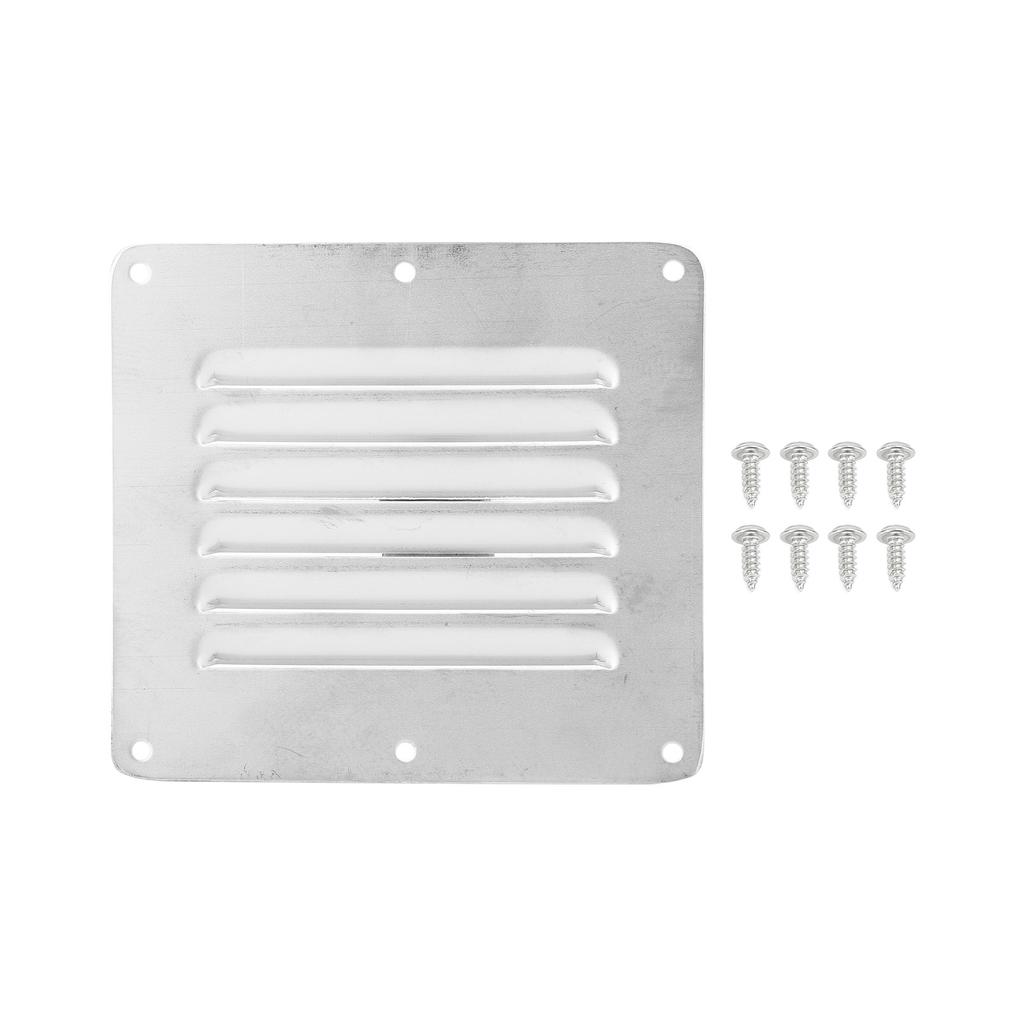 Boat Louvered Vent Rustproof 304 Stainless Steel Marine Ventilation Grille Cover with Screws for Yachts RV 127 X 115mm