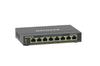 NETGEAR Switching Hub 8 Ports Gigabit Metal Housing Wall Mountable Quiet Fanless VLAN QoS Unmanaged Plus GS308EP PoE+ (62W)
