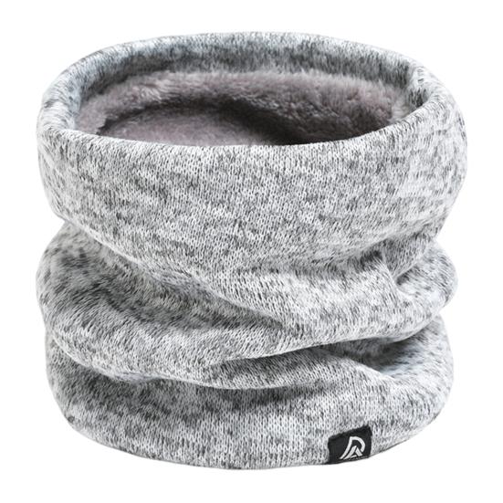 Men Scarf Winter Plush Lining Solid Color Scarf Solid Color Letter Logo Thickened Velvet Warm Knitting Neck Gaiter