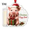 Money Clip for Christmas Tree Cash Gift Holder Ornament, Cute Dog Clear Acrylic Gift, Xmas Hanging Decoration Holiday Party Supplies Favors