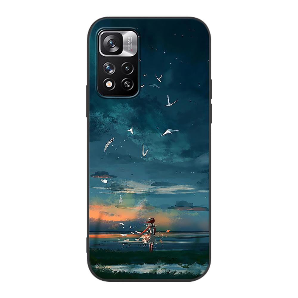 Чехол Little Prince Watercolor Art для Xiaomi Redmi Note 9S 9 8 10 11 Pro 9C 9A 7 8T 7A 8A 6A 6 10S черный мягкий чехол для мобильного телефона