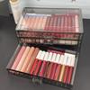 Acrylic Makeup Organizer: Dustproof Lipstick, Lip Gloss, and Eyeshadow Storage Box with Desktop Drawers