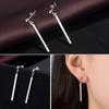 Fashionable Tassel Imitation Square Column Long Geometric Earrings Earrings Earrings Women's Earrings