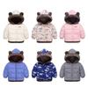 Детское зимнее теплое пальто с капюшоном, застежка-молния, флисовая куртка для детей 1-6 лет
