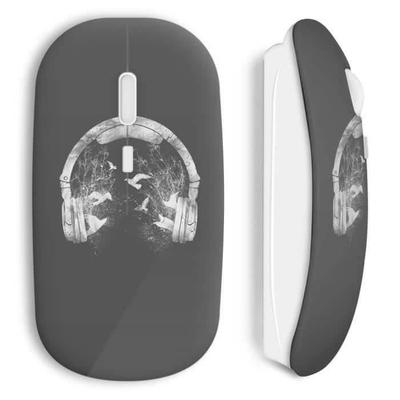 Беспроводная мышь - Мирный ритм - Серый - В комплекте USB-ключ wifi - Совместима с Mac и ПК
