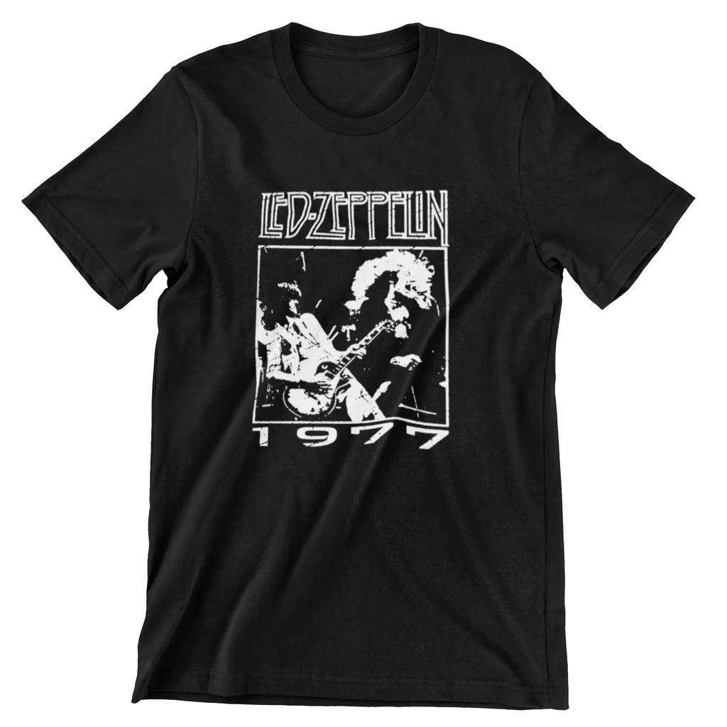 Led Zeppelin Графический 100% Хлопок Унисекс Короткий рукав унисекс Оверсайз Продажа Популярный Повседневный Уличный унисекс активный отдых на природе