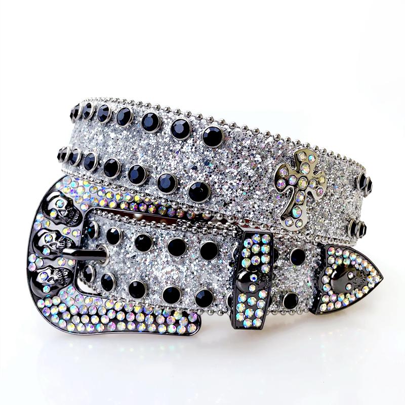 Ремни в стиле панк-рок со стразами в стиле вестерн, модные роскошные ремни с шипами, блестящие ремни с бриллиантами, ковбойский ремень для ковбойских девушек, готические джинсы