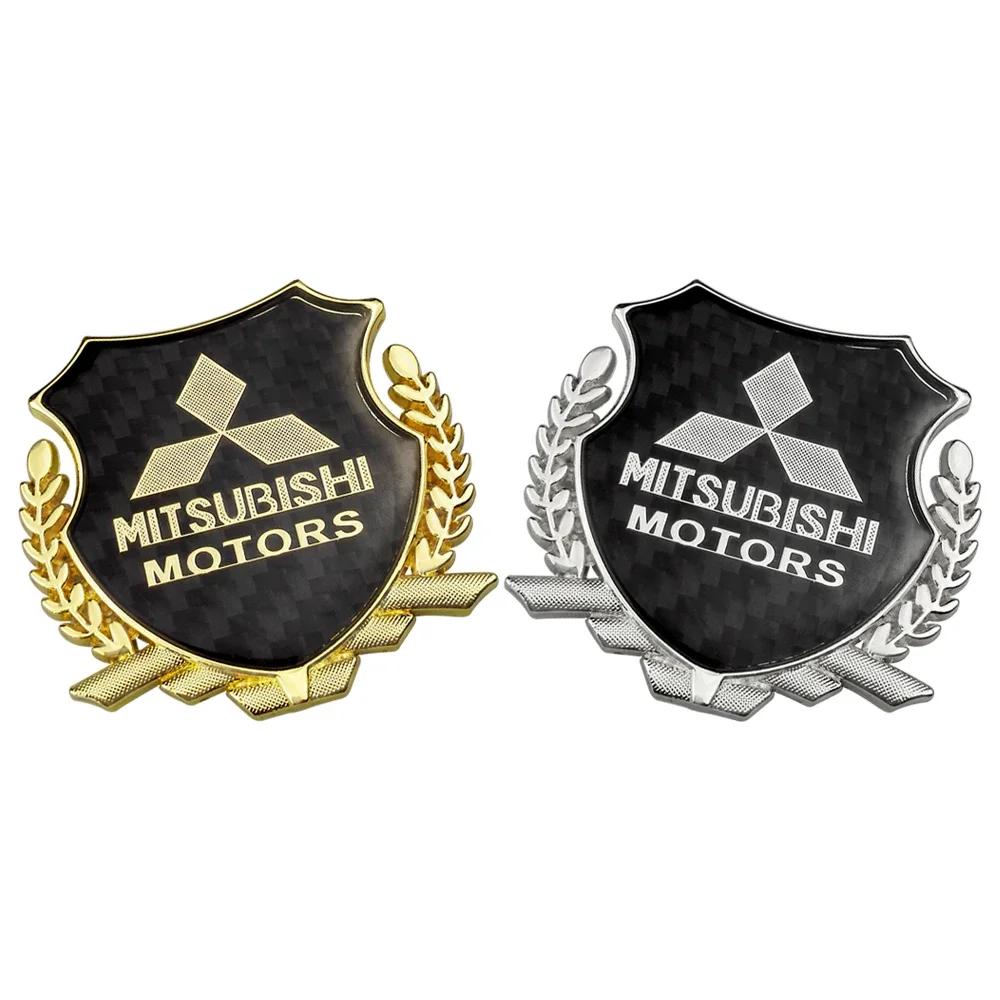Metal Shield Badge Car Sticker Rear Side Body Emblem for Mitsubishi Outlander Lancer 9 10 ASX Eclipse Pajero L200 Accessories