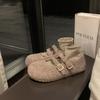 Обувь на платформе с круглым носом на двойном ремешке Birkenstock шерстяная Мэри Джейн шерстяные туфли