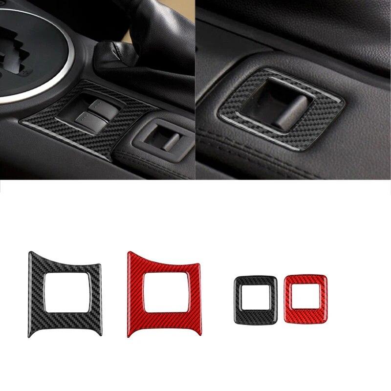Car Armrest Box Switch Window Control Button Cover Trim Sticker Frame Auto Accessories For Mazda Mx-5 Miata Nc 2009-2015