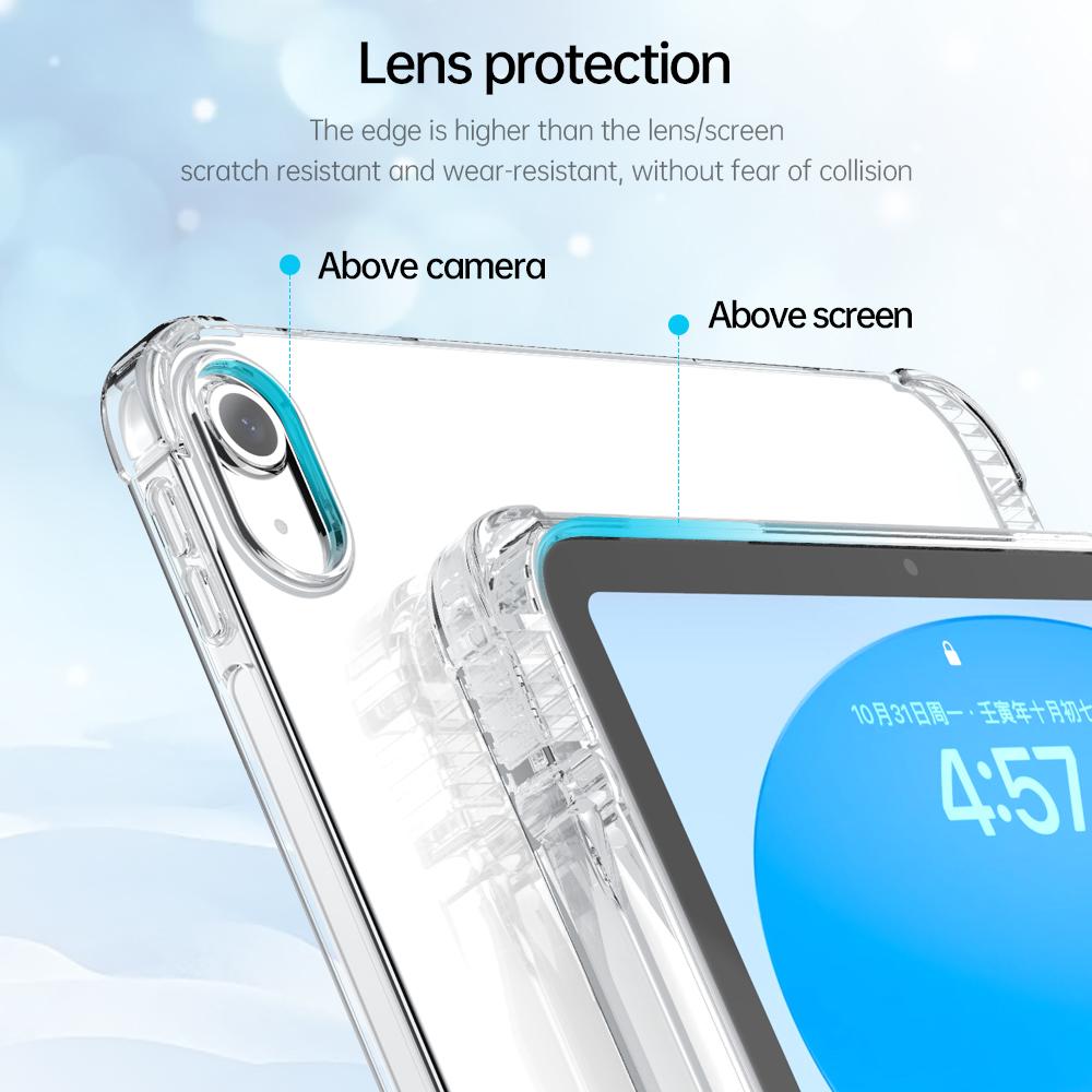 Прозрачный чехол для iPad 10 10-го поколения, прозрачная силиконовая задняя крышка для iPad 10,9 Air4 Air 5, противоударные защитные чехлы