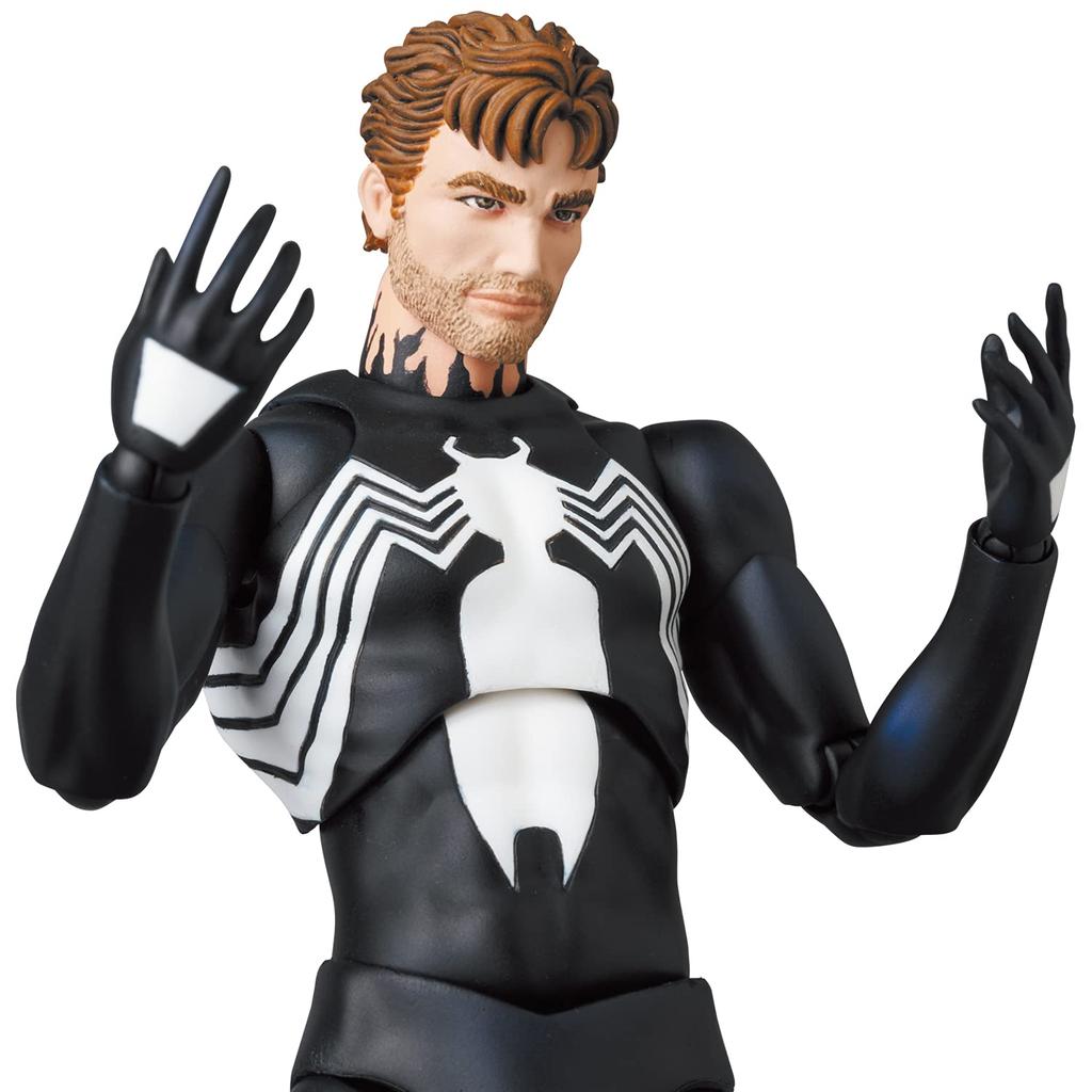 MAFEX Черный костюм Комикс Приблизительно 155 мм экшен №147 Человек-паук Вер. высокая, предварительно окрашенная фигурка.