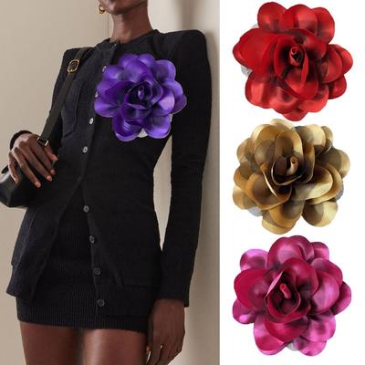 Ювелирные изделия, аксессуары для значков, большая брошь с цветком, костюм, свитер, пальто, ткань, художественная заколка для лацкана, булавка, брошь