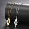 Модные necklaces с символами Солнца и Луны, полые ромбовидные геометрические подвески из нержавеющей стали, necklaces для женщин, мужчин, ювелирные украшения для вечеринок, подарки