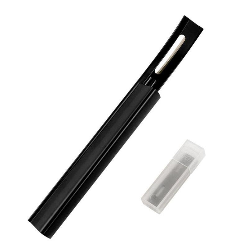 Металлические кожаные безопасные скобели Наборы Инструмент для резки своими руками Запасное лезвие Утончение Кожаное ремесло Скивинг Черный Серебристый