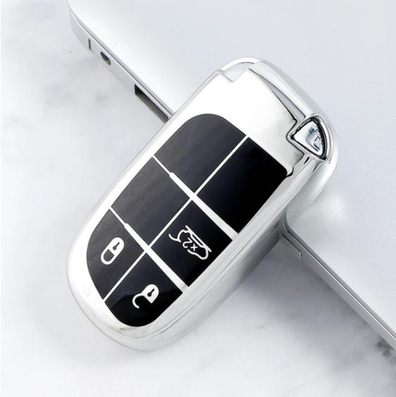Автомобильный чехол для ключей с 5 кнопками, держатель для Jeep Renegade Compass Grand Cherokee для Chrysler 300C Wrangler Dodge Fiat, аксессуары