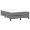 Maison Exclusive - Sommier à lattes de lit avec matelas gris foncé 120x190cm tissu