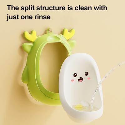 Писсуар для обучения мальчиков пользованию горшком в форме мультяшного животного, настенный тренажер для мочеиспускания с вращающейся мишенью в виде ветряной мельницы, детский писсуар