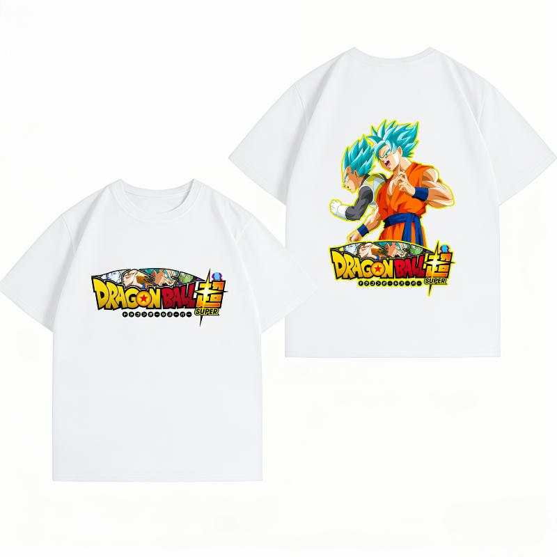 Dragon Ball Super Goku Vegeta 100 Cotton Unisexs TShirt Summer New Unisexs Clothing Casual Short Sleeve Anime Print Tee