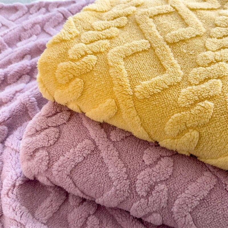 Winter Warm Fitted Sheet Milk Velvet Bed Cover Solid Color Thickened Mattress Protector for Bedroom Living Room Mattress Cover