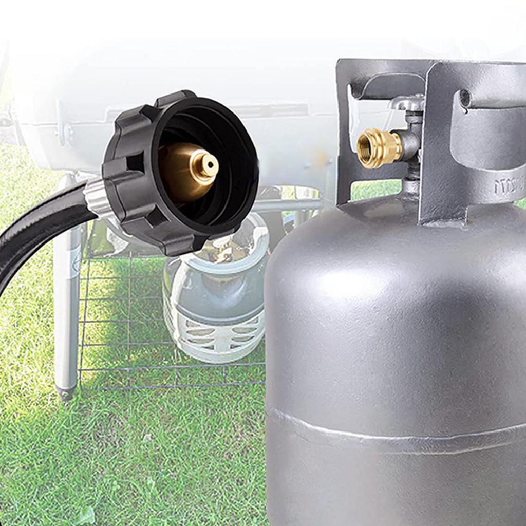 Адаптер для 6-футового пропанового шланга преобразует 1 фунт в 20 фунтов для использования на открытом воздухе, в гриле, печи, сковородке, для различных пикников