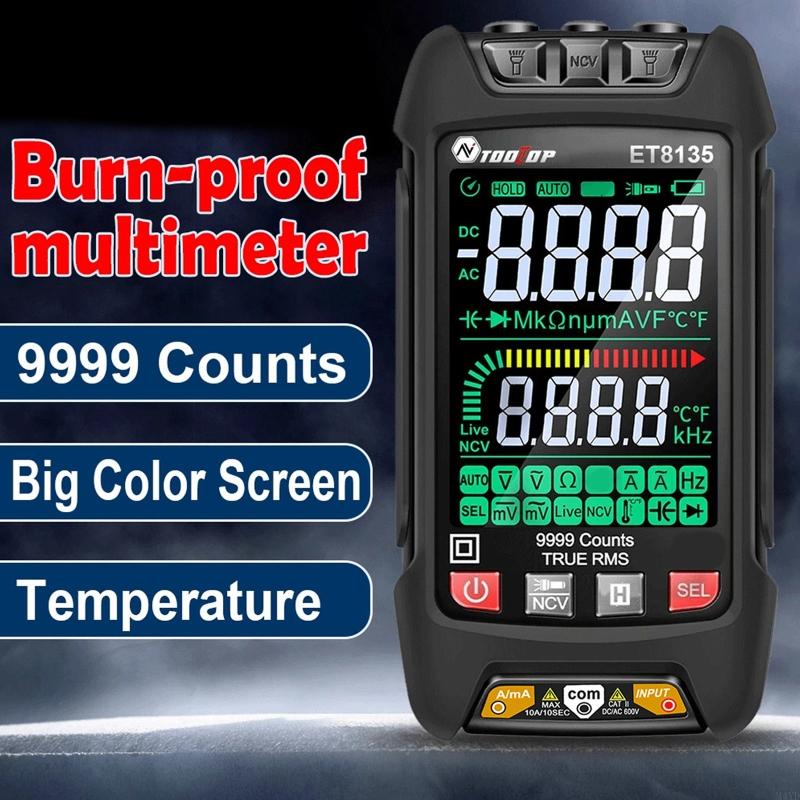 Professional Plastic Multimeter With Large Display Auto Ranging Function For Electrical Engineers And Technicians M4YD