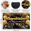 Congratulations Banner for Prom - Congratulations Decorations - Well Done - We Are So Proud of You - 5x3ft (Black and Gold)