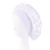 New Women's Satin Solid Wide-brimmed Sleeping Hat Unisex Head Wrap Elastic Band Cap Hair Care Bonnet Night Hat Bonnet De Nuit