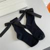Harajuku сладкий бантик кавайные носки женские весенне-летние Y2k JK Lolita милые однотонные носки в японском стиле для женщин и девочек средние носки в консервативном стиле